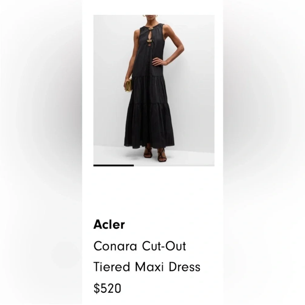 Acler Conara Sleeveless Black Maxi Dress with Pockets New with Tags $520 Retail‎ - Picture 4 of 14